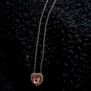 Pink heart necklace